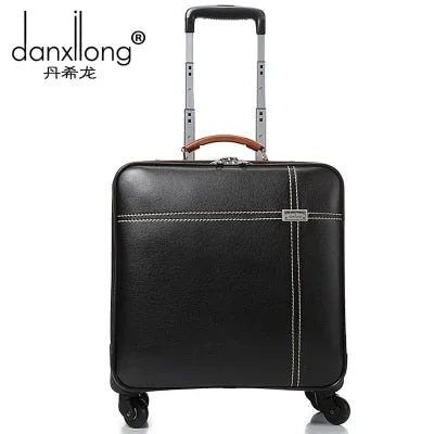 suitcase with hard casing -Commercial Suitcase Male Universal Wheels Trolley Luggage Female Vintage Luggage Travel Bag Soft