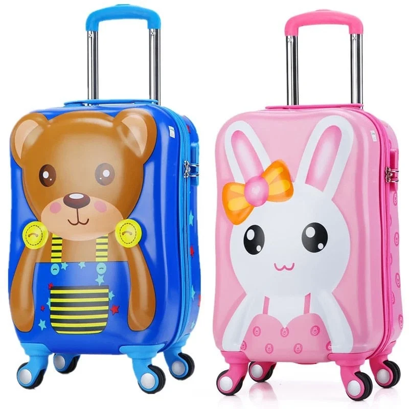 suitcase with fold-down frame -Cartoon Three-Dimensional Trolley Case,Children'S Suitcase,Cute Password Trunk,Universal Wheel