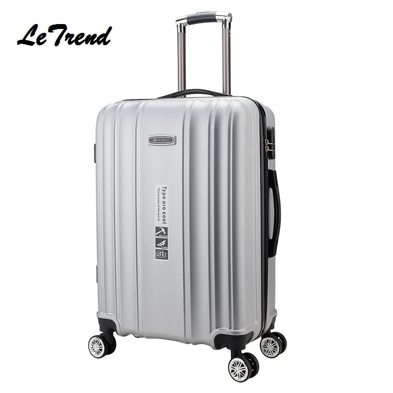 suitcase with flexible shell -New!Fashion 20"24 Inches Trolley Case Abs Students Travel Waterproof Luggage Rolling Suitcase