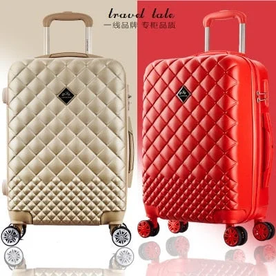 suitcase with neat styles -Travel Tale 20/24 Inches High Quality Business Rolling Luggage Fashion Customs Lock Spinner Brand