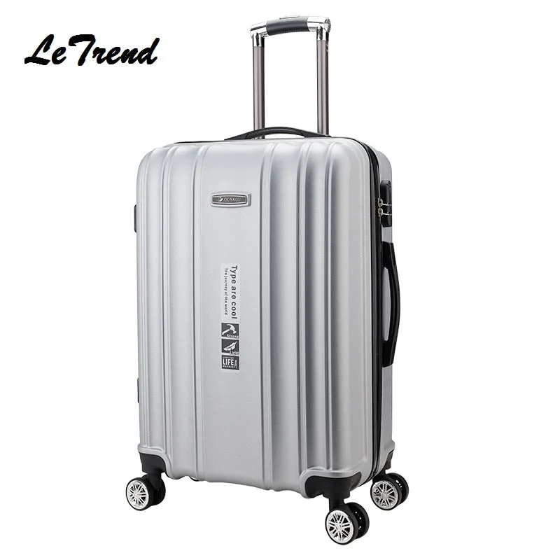 suitcase with chic colors -Letrend New!Fashion 20"24 Inches Trolley Case Abs Students Travel  Luggage Rolling Suitcase