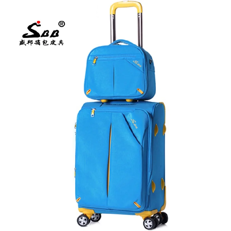 suitcase for sunny getaways -New Arrival! Surbana Picture Box Luggage Female Universal Wheels Trolley Luggage Travel Bag