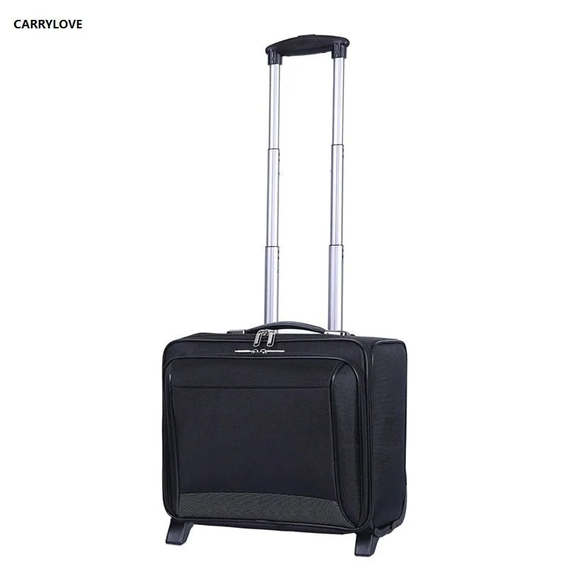 suitcase with fine seams -Carrylove  Business Luggage 16 Size Short Journey Business Men Rolling Luggage Spinner Brand Travel