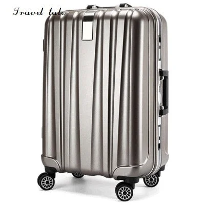 suitcase with neat casters -Travel Tale 20/24 Inches Pc Rolling Luggage Fashion Customs Lock Spinner Brand Business Travel