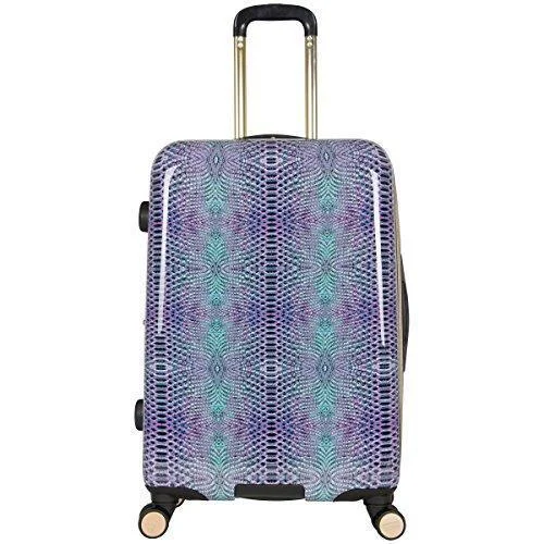 suitcase with retro styles -Aimee Kestenberg Women'S Ivy 24" Abs With Pc 8-Wheel Upright, Marine Python